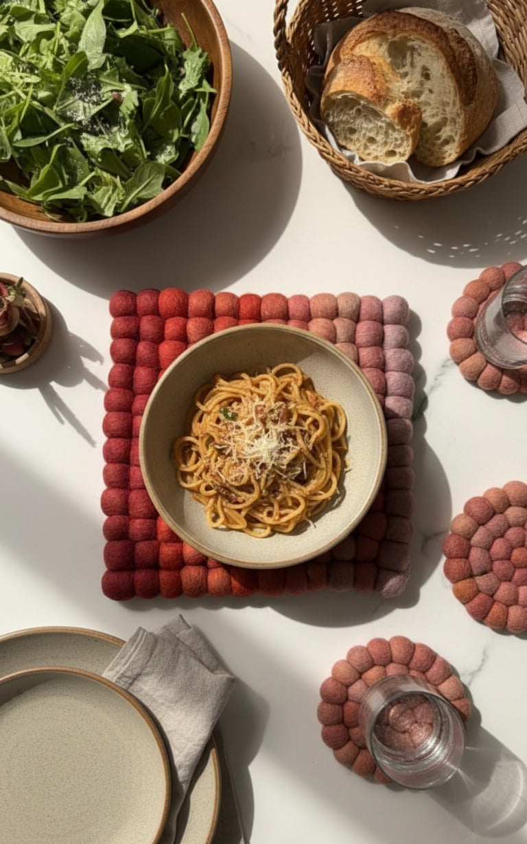 Sunset Hues Wool Trivet