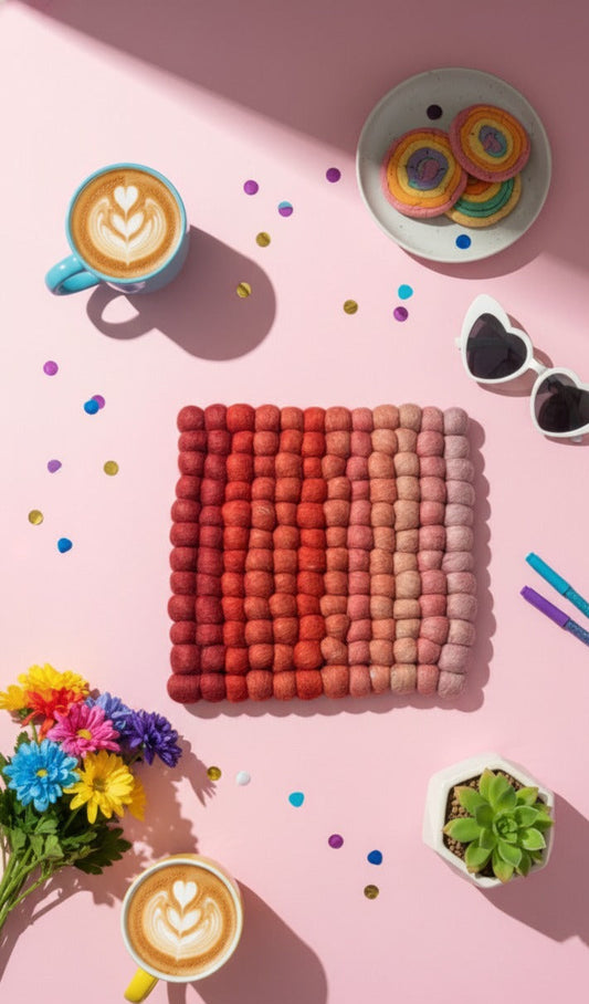 Sunset Hues Wool Trivet