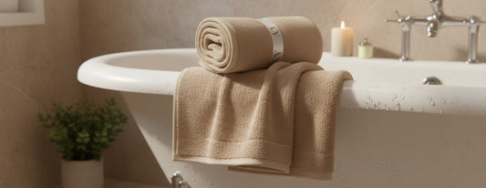 Beige Cotton Towel Set of 6