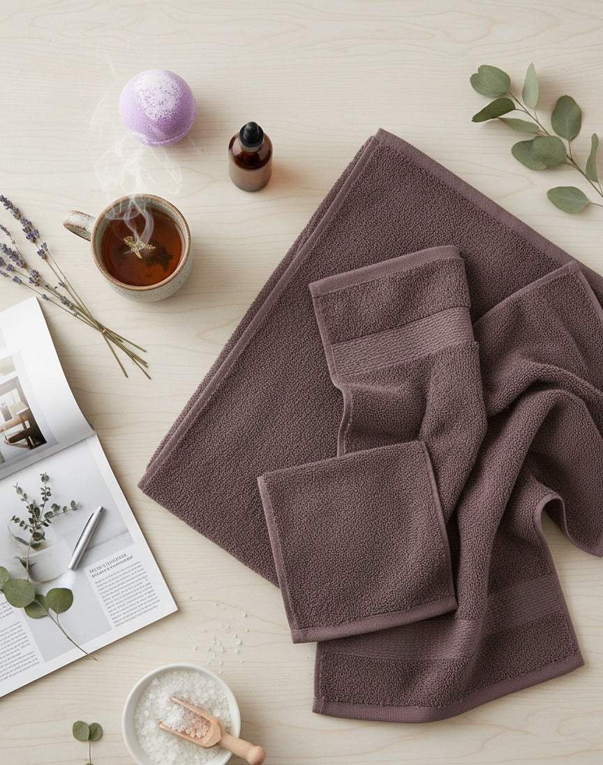 Mocha Cotton Towel Set of 6