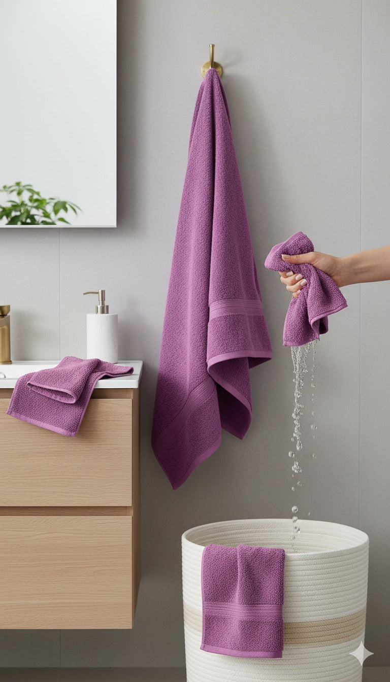 Orchid Cotton Towel Set of 6
