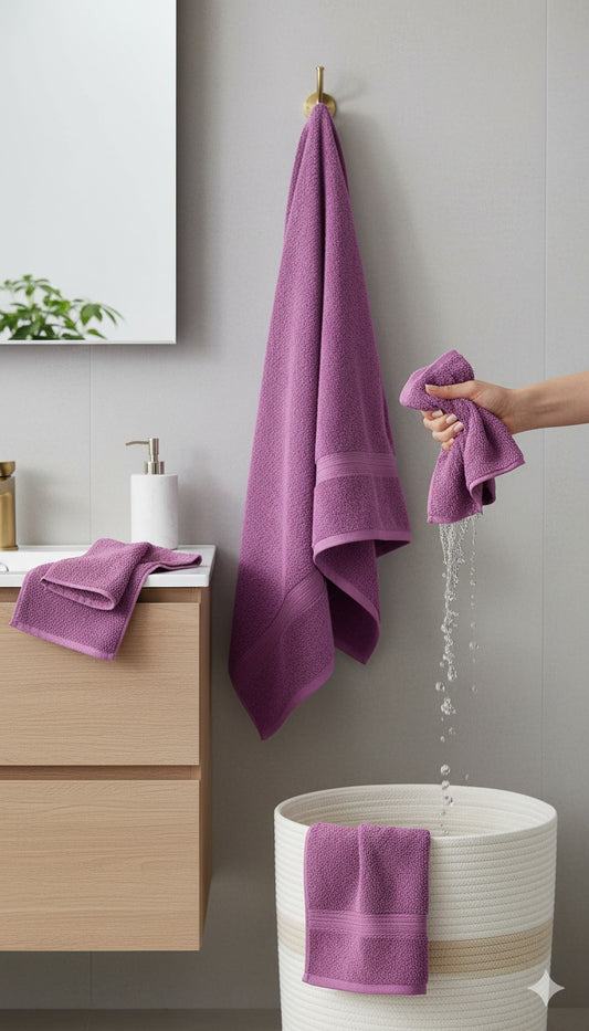 Orchid Cotton Towel Set of 6