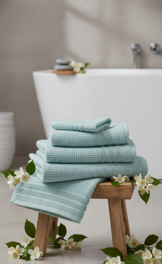 Turq Drift Hand Towel Set – Pack of 4