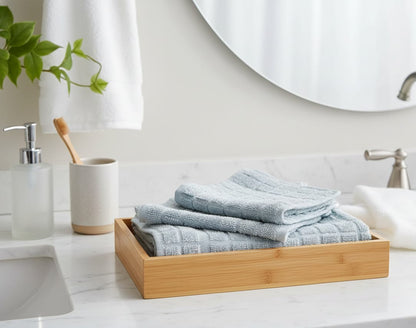 Mint Waffle Cotton Napkins – Set of 3