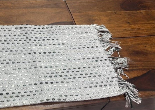 Silver Woven Fringe Placemats – Set of 4