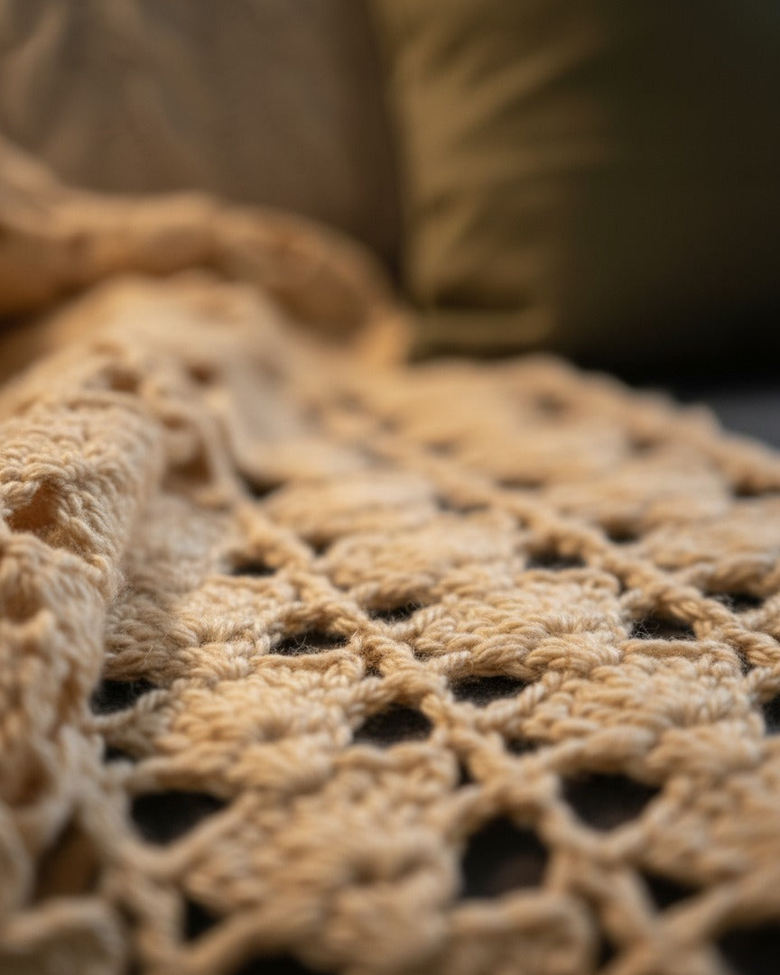 Sandstone Knit Throw