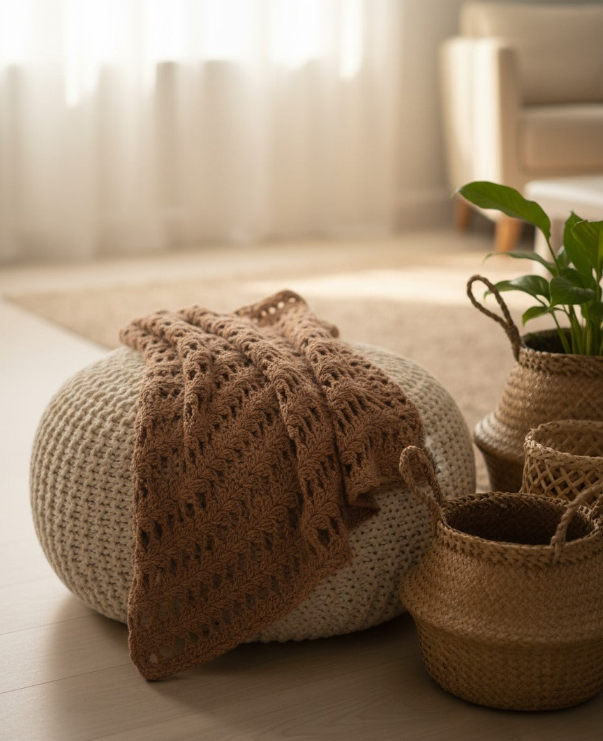 Terracotta Knit Throw