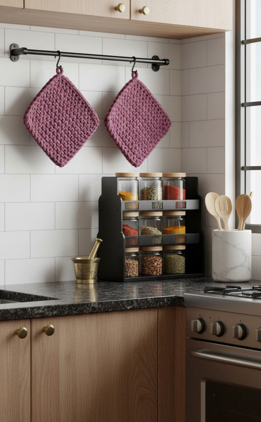 Crimson Loom Square Trivet – Pack of 2