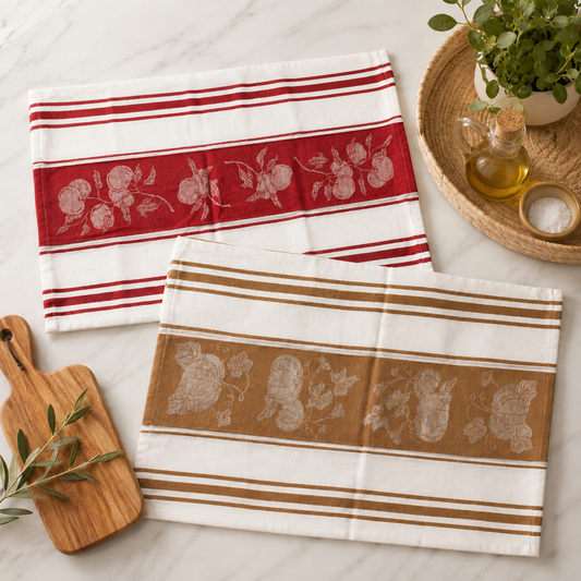 Golden Orchard Quick Dry Hand Towels - Pack Of 2 (21" x 28") | 100% Cotton – Amaré Living